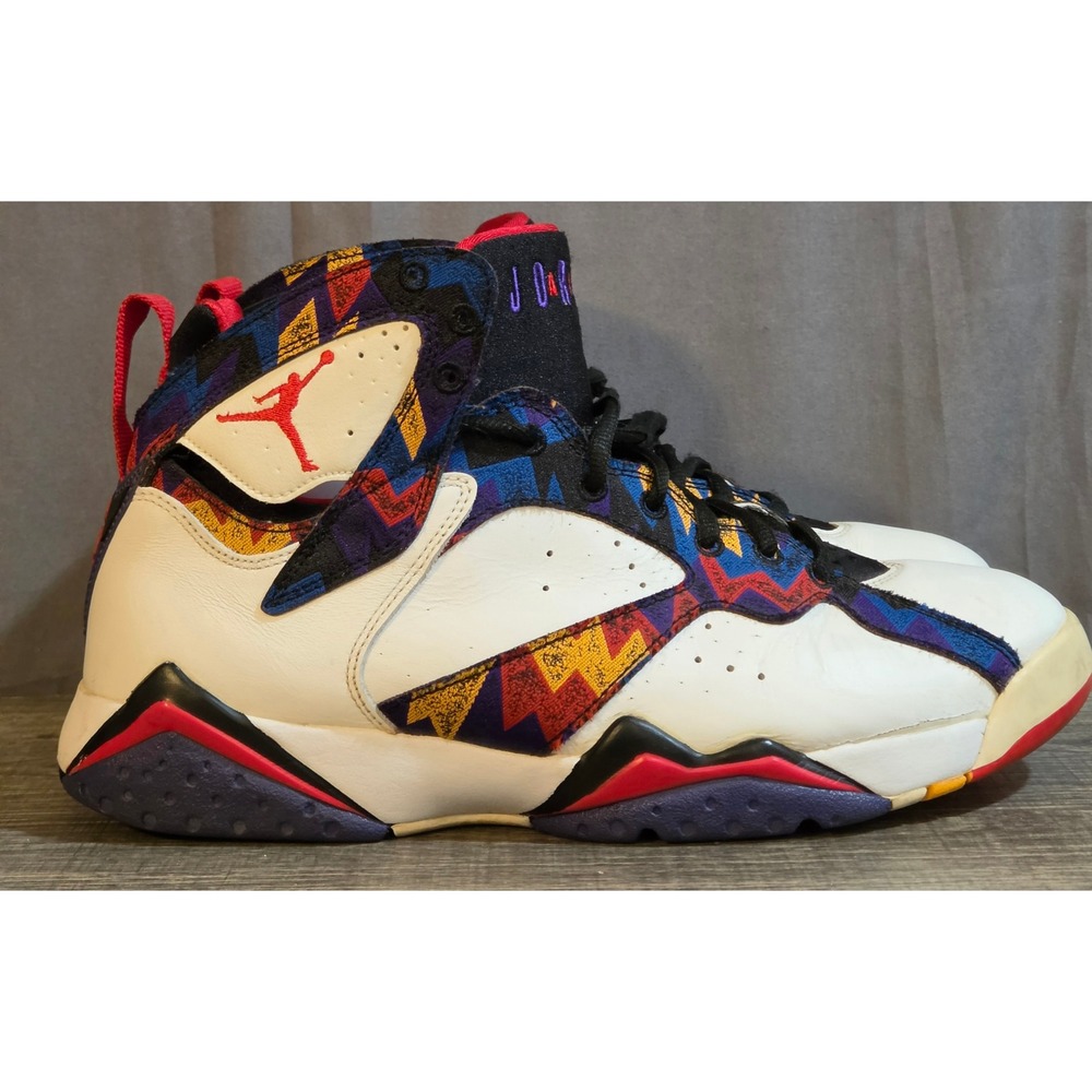 Nike Air Jordan 7 Retro Sweater Sneakers Men's Size 9 Black White